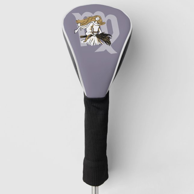 Virgo maiden zodiac star sign astrology golf cover (Front)