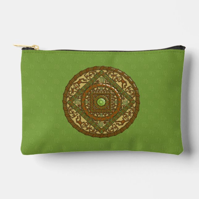 Virgo Mandala Accessory Pouch (Front)