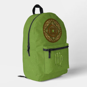 Virgo Mandala Printed Backpack