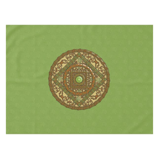 Virgo Mandala Tablecloth (Front (Horizontal))