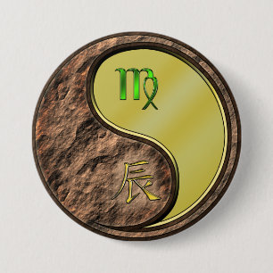 Virgo & Metal Dragon 3 Inch Round Button