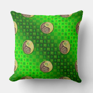 Virgo & Metal Goat Throw Pillow