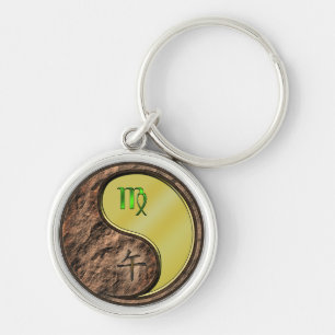 Virgo & Metal Horse Keychain