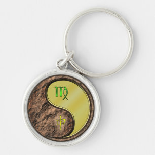 Virgo & Metal Monkey Keychain