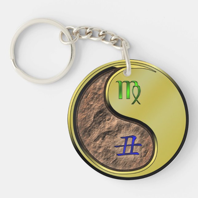 Virgo & Metal Ox Keychain (Front)