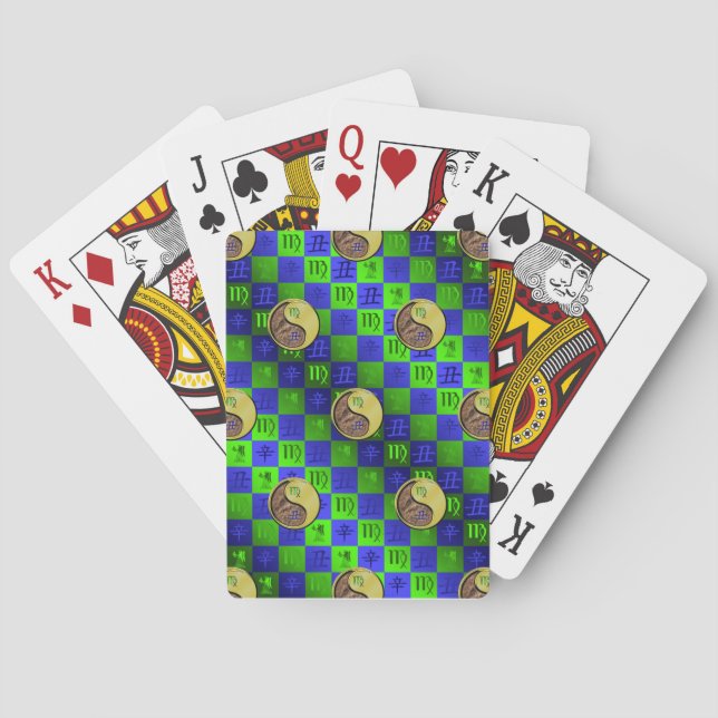 Virgo & Metal Ox Playing Cards (Back)