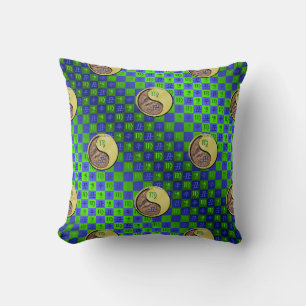 Virgo & Metal Ox Throw Pillow
