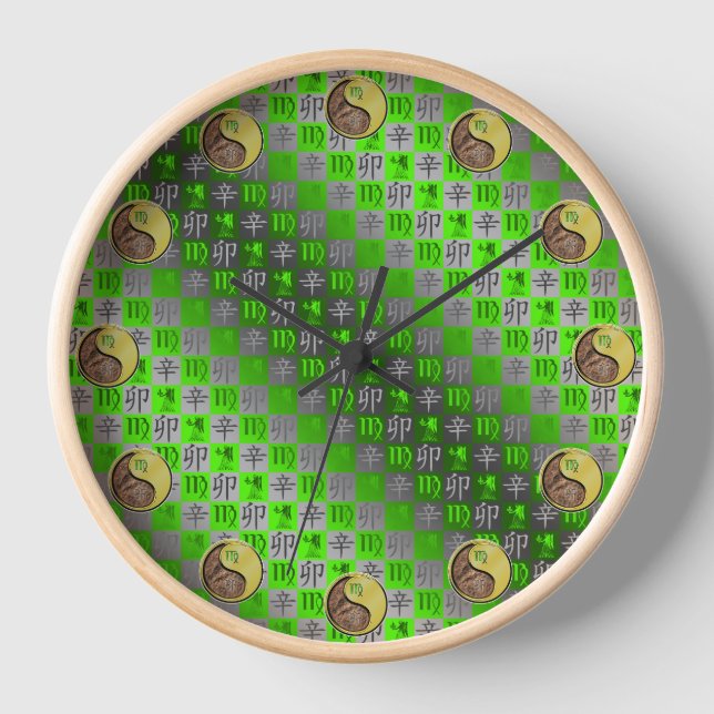 Virgo & Metal Rabbit Clock (Front)