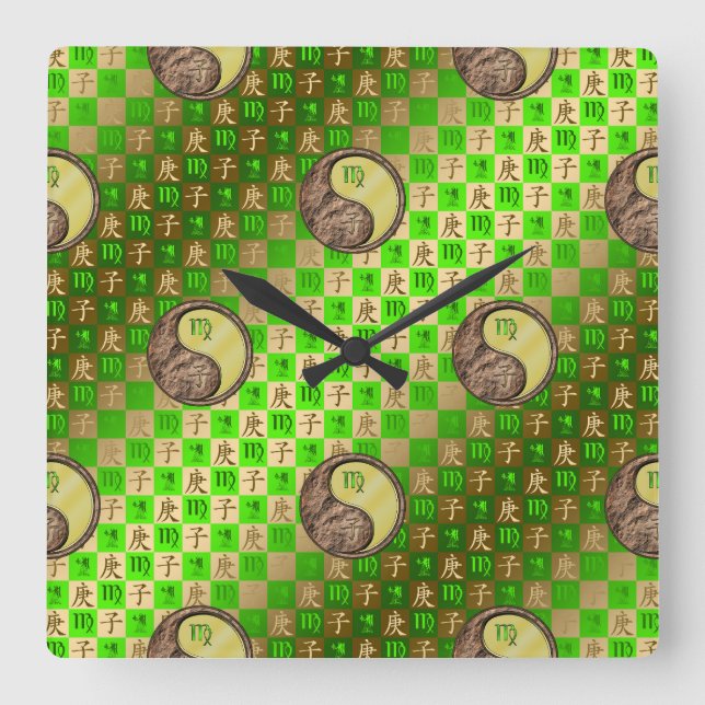 Virgo & Metal Rat Wall Clock (Front)