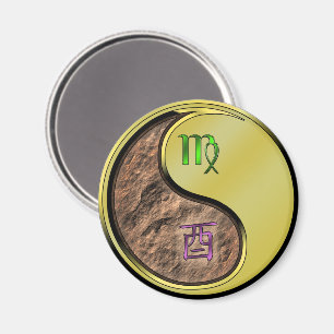 Virgo & Metal Rooster Magnet