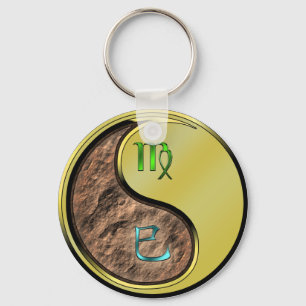Virgo & Metal Snake Keychain