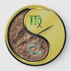 Virgo & Metal Snake Large Clock