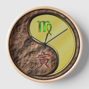 Virgo & Metal Tiger Clock