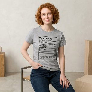 Virgo Nutrition Fact Zodiac T-Shirt