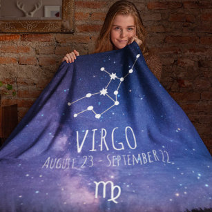 Virgo   Personalized Zodiac Constellation Fleece Blanket