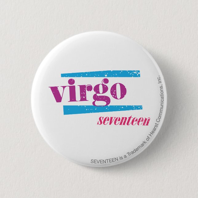 Virgo Purple 2 Inch Round Button (Front)