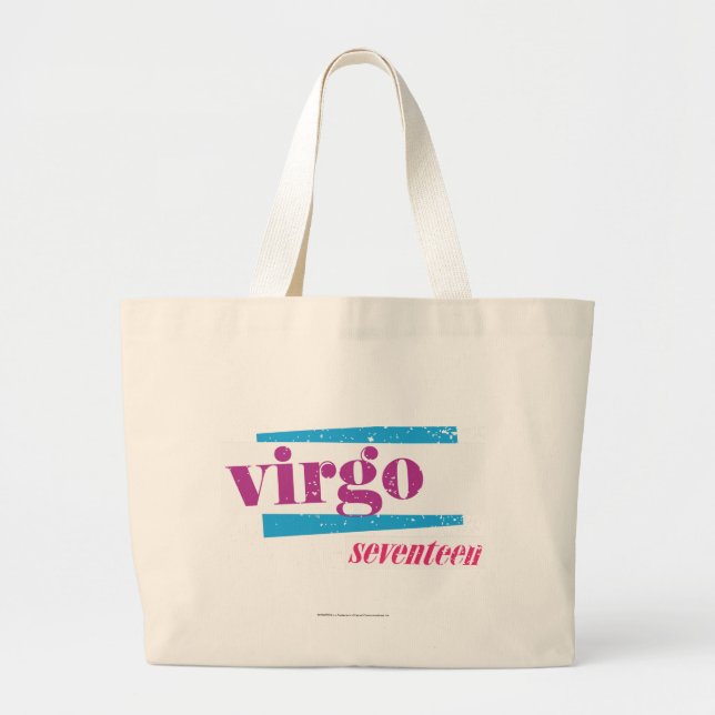 Virgo Purple Large Tote Bag (Front)