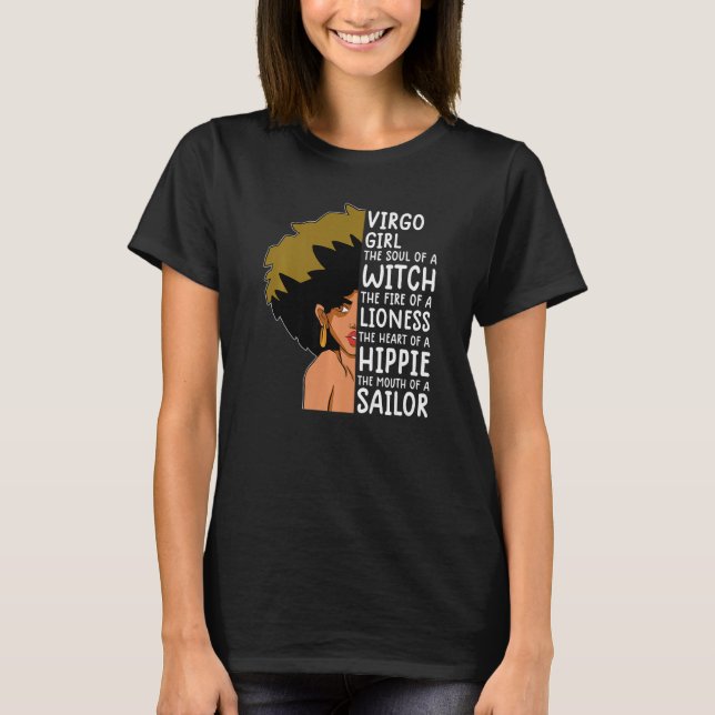 Virgo Queen  For Women Astrology Zodiac Virgo Girl T-Shirt (Front)