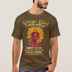 Virgo Queen Sunflower Sweet As Candy For Black Wom T-Shirt