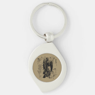 Virgo Sign Constellation Hevelius 1690 Keychain