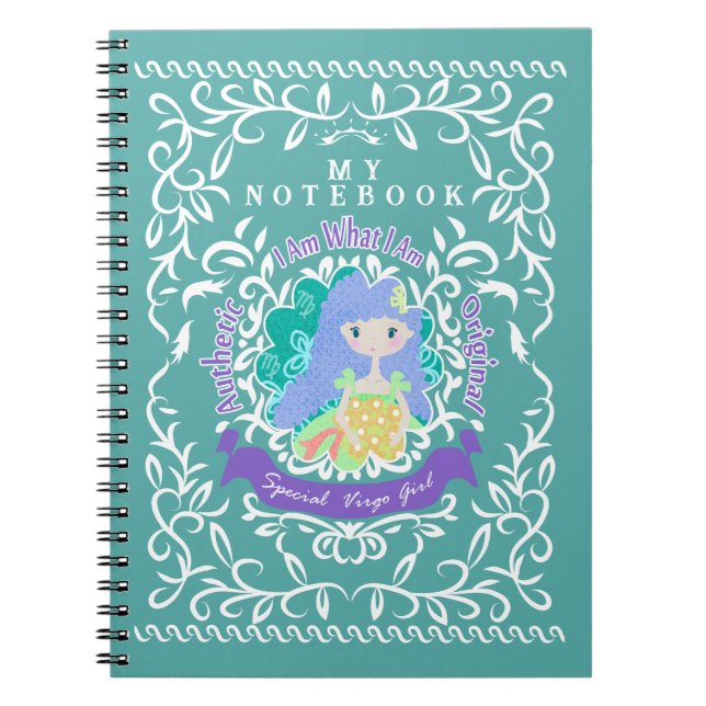 Virgo Sign. Notebook (Front)