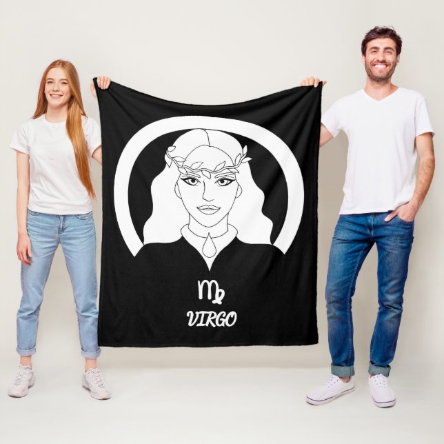 Virgo Silhouette Fleece Blanket (In Situ)