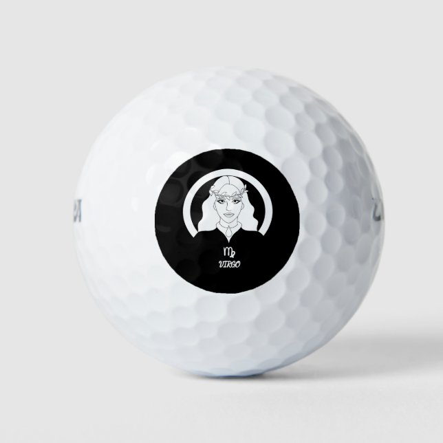 Virgo Silhouette Golf Balls (Front)