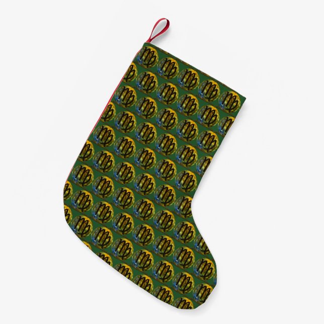 Virgo Small Christmas Stocking (Front (Hanging))