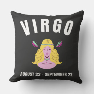Virgo star sign throw pillow