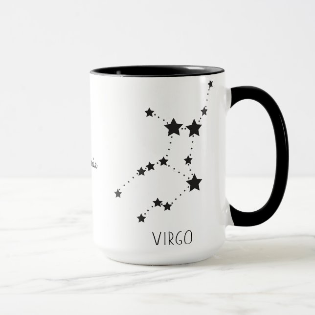 Virgo Star Zodiac Custom Name Mug (Right)