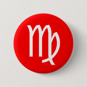 Virgo Symbol 2 Inch Round Button
