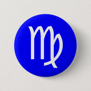 Virgo Symbol 2 Inch Round Button