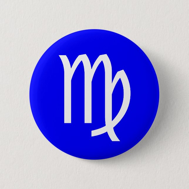 Virgo Symbol 2 Inch Round Button (Front)
