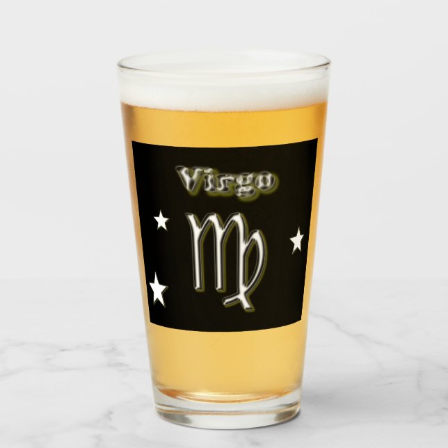 Virgo symbol  glass (Front Filled)