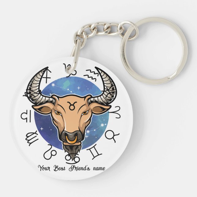 Virgo & Taurus Acrylic Keychain (Dos)