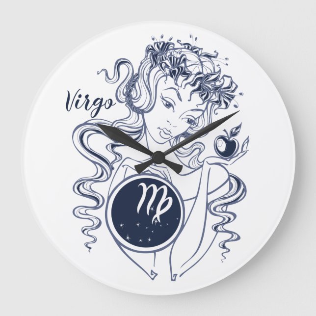Virgo The Maiden Large Clock (Front)