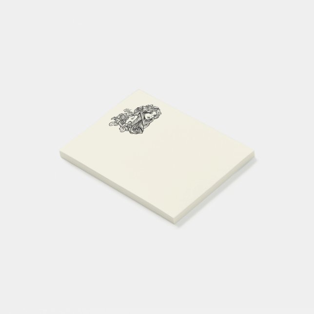 Virgo The Virgin Zodiac Golden Post-it Notes (Angled)