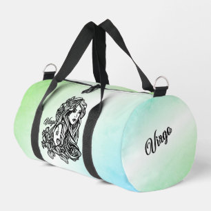 Virgo The Virgin Zodiac Greenery Duffle Bag