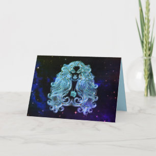 virgo the virgin zodiac greeting card