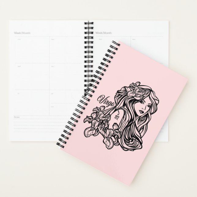 Virgo The Virgin Zodiac Pink Planner (Display)