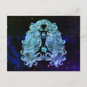 virgo the virgin zodiac postcard
