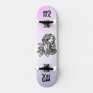 Virgo The Virgin Zodiac Purple Skateboard
