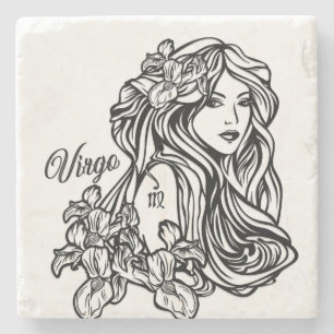 Virgo The Virgin Zodiac Stone Coaster