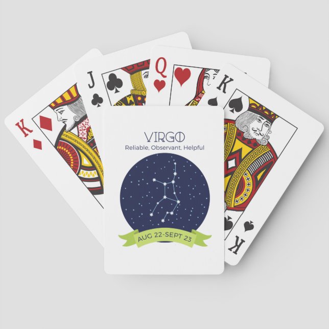 Virgo Traits Playing Cards (Back)