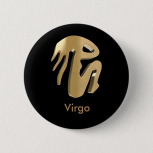 Virgo, Vergine 2 Inch Round Button