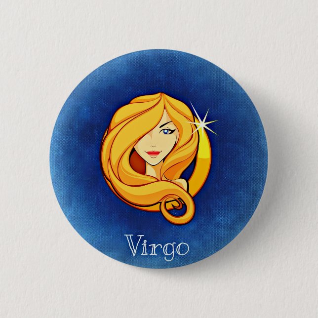 Virgo, Vergine 2 Inch Round Button (Front)