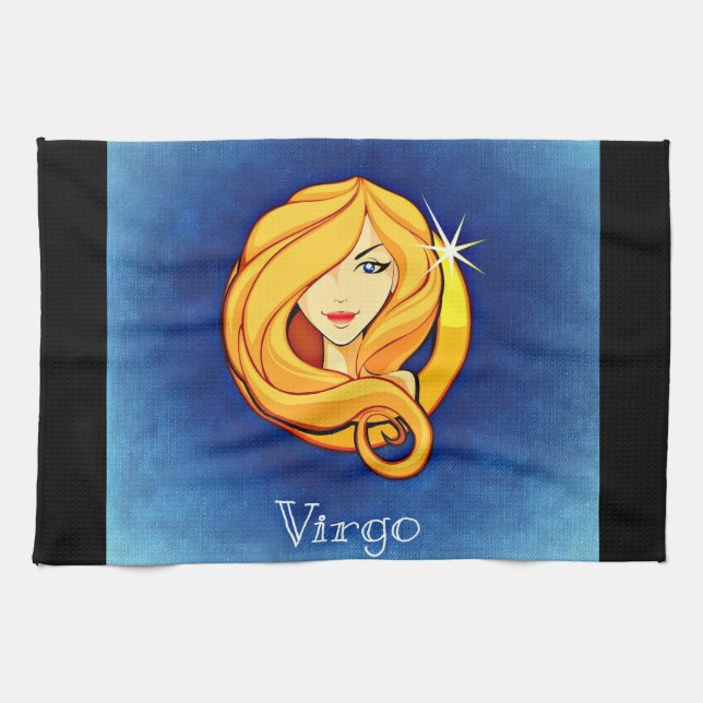 Virgo, Vergine Kitchen Towel (Horizontal)