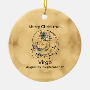 Virgo Vintage Inspired Christmas Ornament