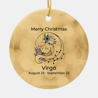 Virgo Vintage Inspired Christmas Ornament