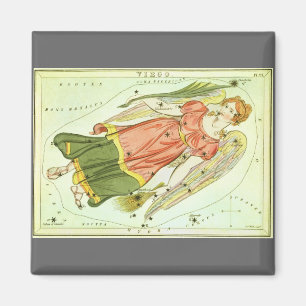 Virgo Virgin Vintage Constellation Urania's Mirror Magnet
